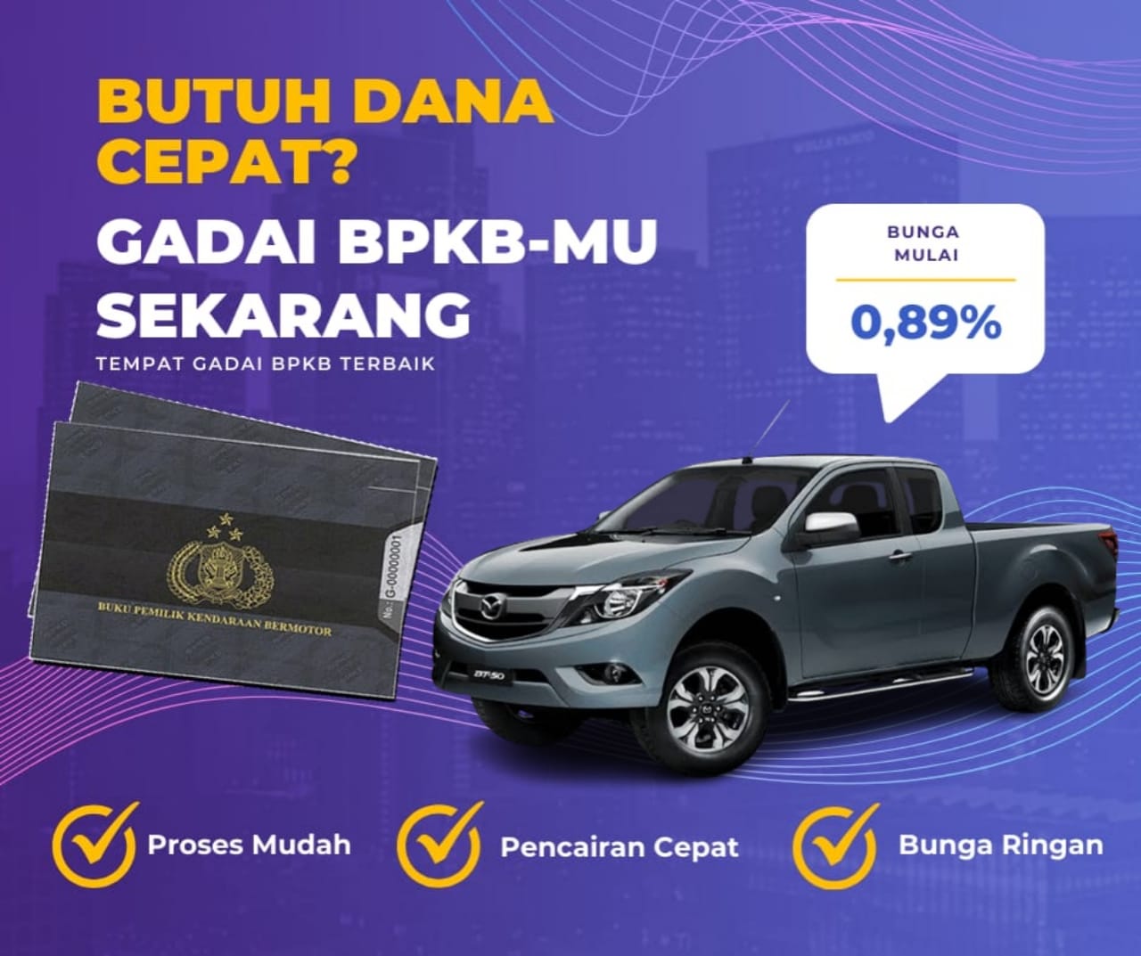 Pinjaman Dana Jaminan Bpkb Mobil Mazda Bt 50 Dapat Pinjaman Berapa? Seperti Ini Simulasinya